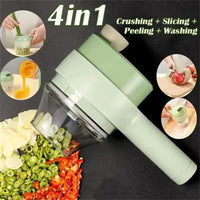 4-in-1 Electric Vegetable Chopper & Kitchen Cutter Set