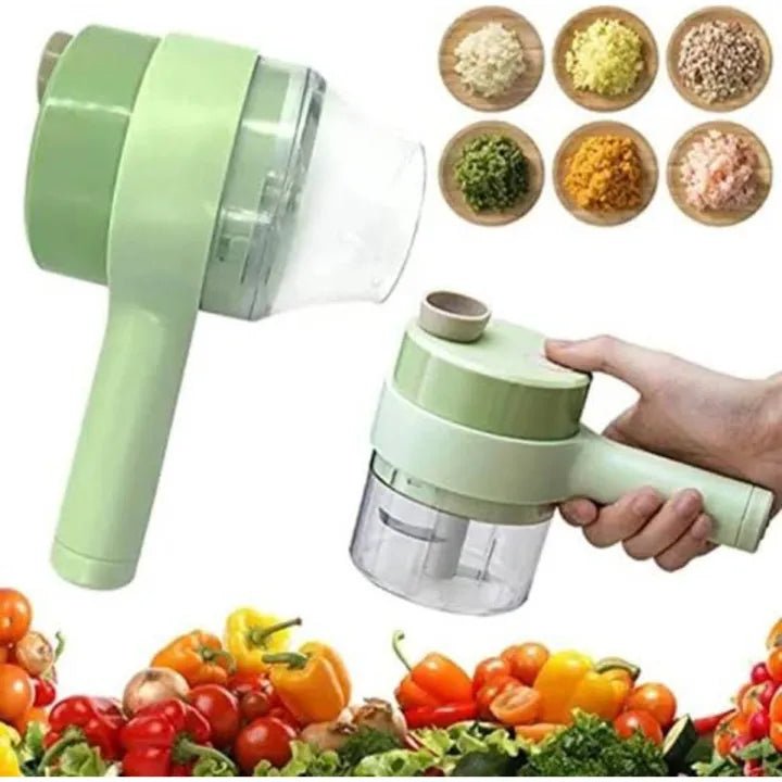 4-in-1 Electric Vegetable Chopper & Kitchen Cutter Set