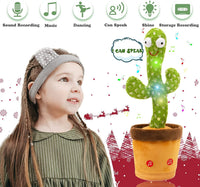 Dancing Cactus Talking Toy – Singing Plush with LED Lights