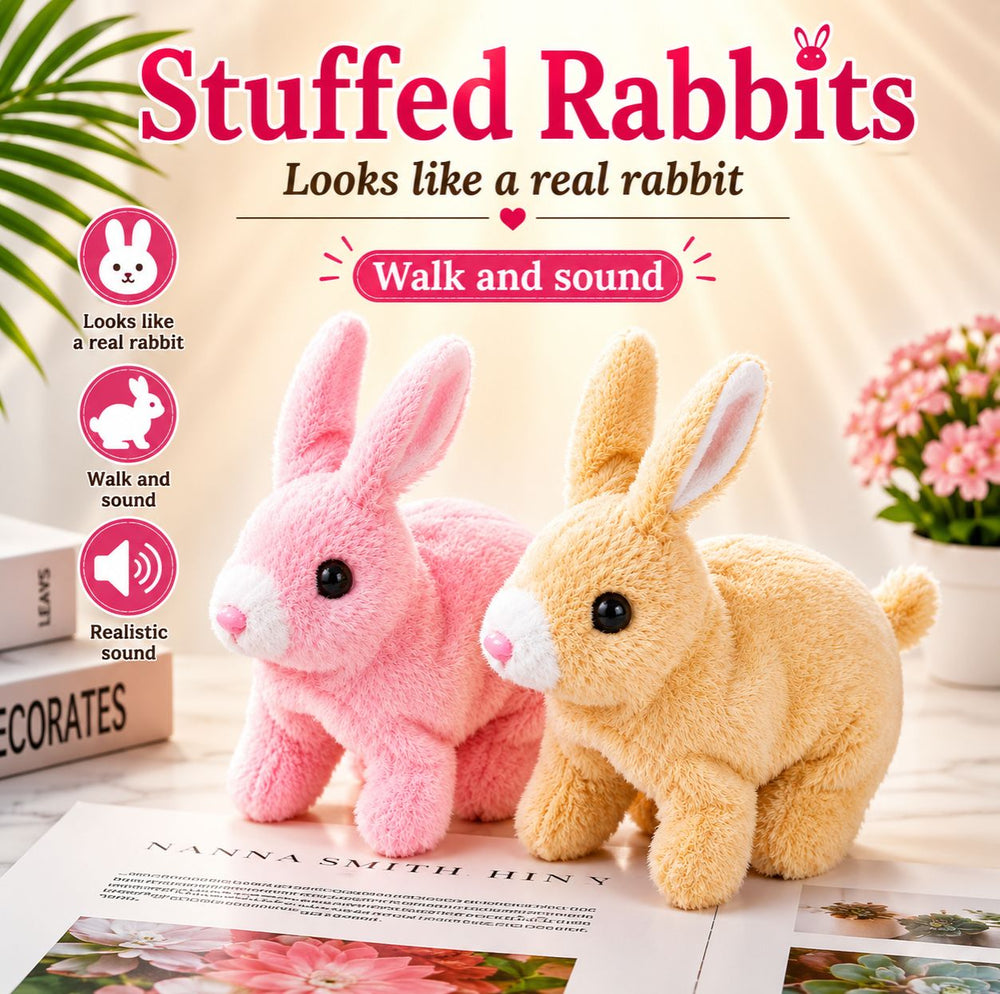 Interactive Walking Bunny Rabbit Plush Toy for Kids