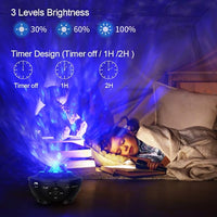 RGB Galaxy Projector Lamp with Bluetooth Speaker Night Light