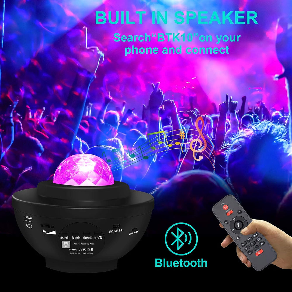RGB Galaxy Projector Lamp with Bluetooth Speaker Night Light