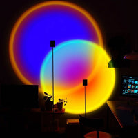 RGB Sunset Lamp Projector – 16-Color Night Light with Remote